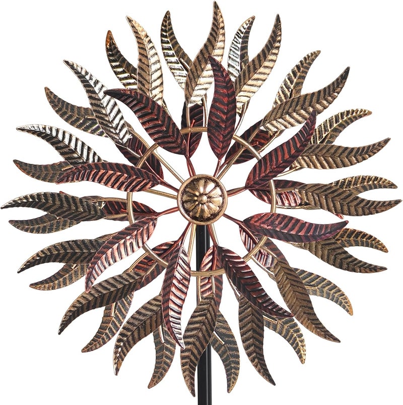 Senflame Large Outdoor Metal Wind Spinner,Two-Way Wind Sculptures,360 Degrees Kinetic Wind Spinners Yard Art Decor for Patio, Lawn & Garden 63 * 13.4 Inches - Image 1